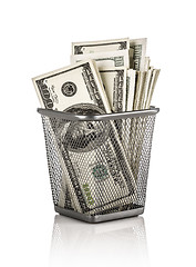 Image showing Money in a basket