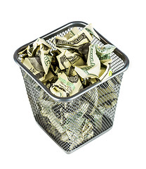 Image showing Money in a basket