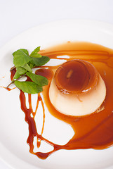 Image showing Fresh creme caramel