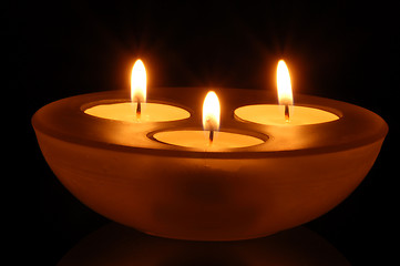 Image showing Three candles