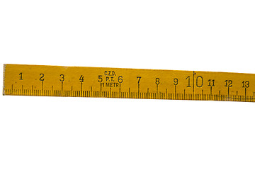 Image showing Wooden tape measure 