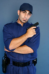 Image showing Security officer standing in uniform