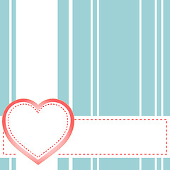 Image showing Heart from paper Valentines day card background