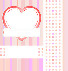 Image showing Valentin`s Day card with hearts