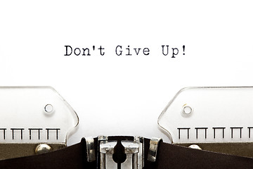 Image showing Typewriter Do Not Give Up