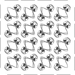 Image showing Abstract seamless monochrome pattern