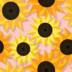 Image showing Sunflower pattern design