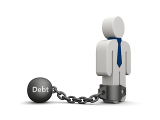 Image showing In debt