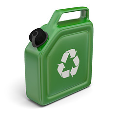 Image showing Jerry can with recycling sign