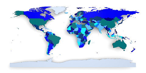 Image showing Political world map