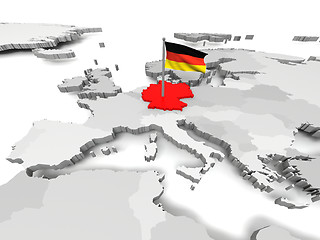 Image showing Germany an map of Europe