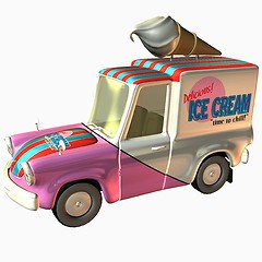 Image showing Toon Car Delivery Ice Cream