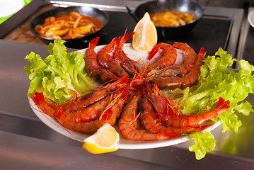 Image showing Raw prawns