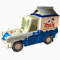 Image showing Toon Car Delivery Milk