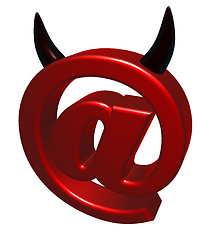 Image showing devil email symbol