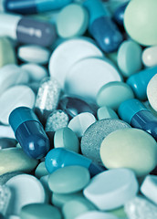 Image showing Medical pills close-up