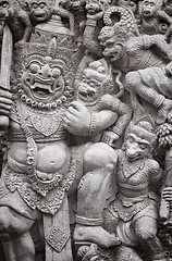 Image showing Bas-relief with the gods. Indonesia, Bali.