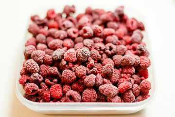 Image showing frozen raspberries
