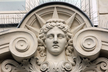 Image showing Paris, France - old apartment building. Architecture detail.