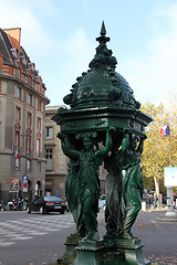 Image showing Wallace fountain, Paris