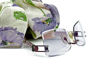 Image showing Spectacles and Scarf