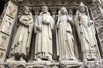 Image showing Saint John the Baptist, Saint Stephen, Saint Genevieve and Pope Saint Sylvester