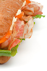 Image showing Ciabatta Bacon Sandwich