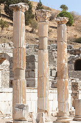 Image showing Ancient columns in Ephesus, Turkey