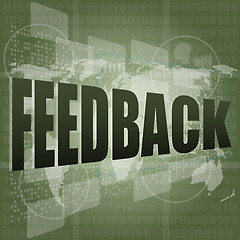 Image showing Information technology IT concept: words Feedback on screen