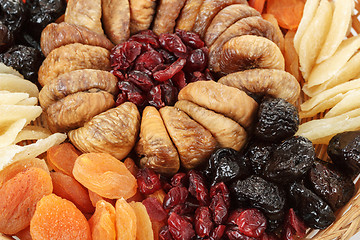 Image showing close up of various dried exotic fruits