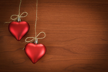 Image showing wooden board for valentine message