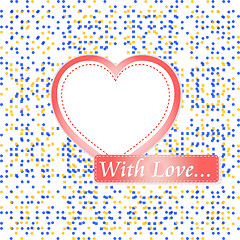 Image showing saint valentine heart on retro mosaic background