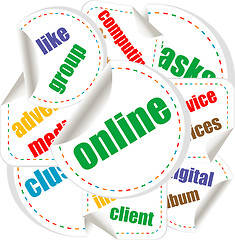 Image showing abstract stickers set with business words