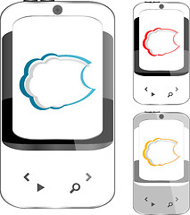 Image showing Cloud computing connection on modern mobile smart phone set