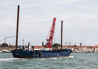 Image showing Industrial Ship in Port of Venice