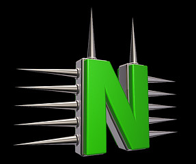 Image showing prickles letter n