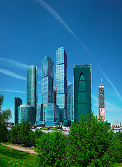 Image showing Business center with skyscrapers - Moscow City