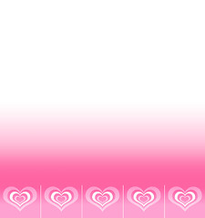 Image showing Background with space for text with pattern of abstract hearts