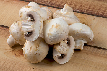 Image showing Heap of Raw Champignons 