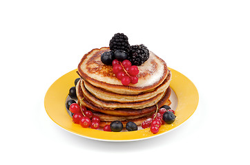 Image showing Pancakes with Berries