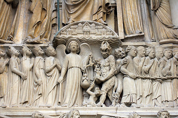 Image showing Notre Dame Cathedral, Paris, Last Judgment Portal