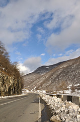 Image showing section of the Georgian Military Road  in winter