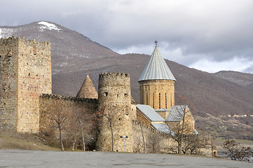 Image showing Ananuri fortress on the Georgian Military Highway