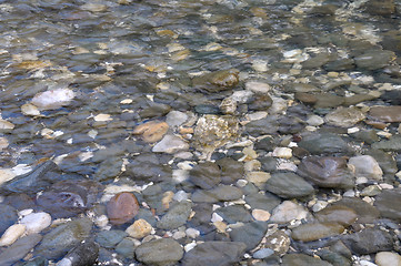 Image showing background of the little stones under water