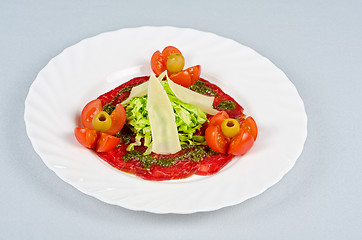 Image showing Meat carpaccio