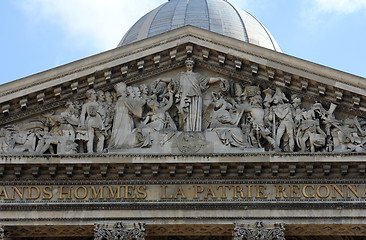 Image showing Paris - tympanon of Pantheon