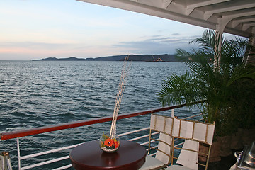 Image showing Interior of a luxury yacht