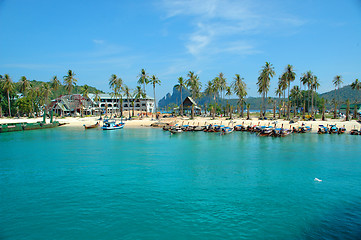 Image showing Boats, beach, and paradise.