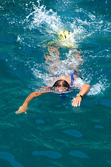 Image showing Swimming in the sea