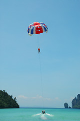 Image showing parasailing